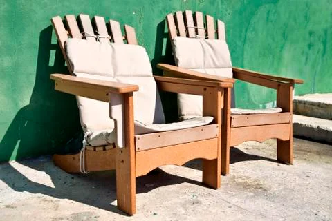 Deck chairs Stock Photos