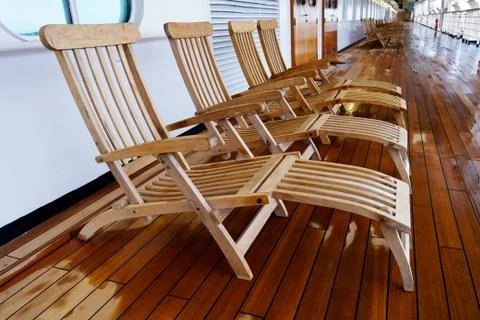 Deck chairs Stock Photos