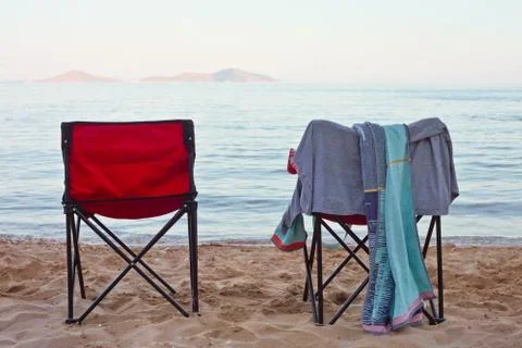 Deck chairs Stock Photos