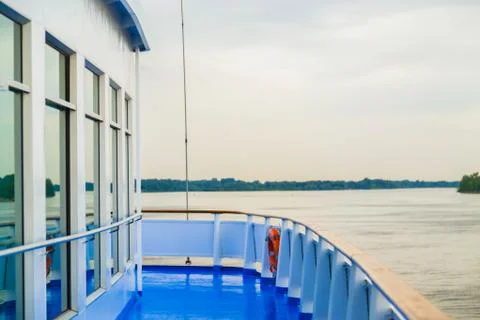 Deck of a cruise ship Stock Photos
