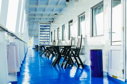Deck of a cruise ship Stock Photos