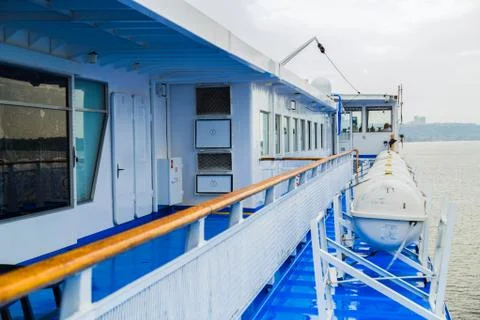 Deck of a cruise ship Stock Photos