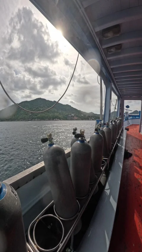 Deck of a diving boat Stock Footage 304566332
