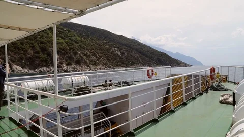 On the deck of the ferry Stock Footage 87469906
