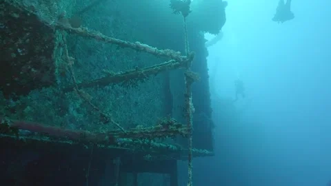 Deck ferry Salem Express shipwreck, Slow motion Stock Footage 243180176