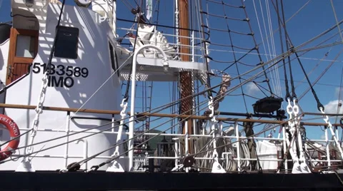 Deck of old sailing ship Stock-Footage 39774529