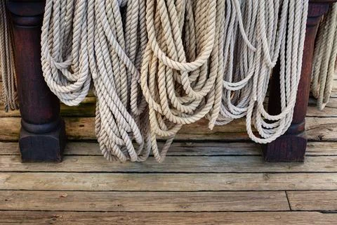 On the deck of an old ship Stock Photos