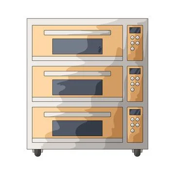 Deck oven illustration Stock Illustration