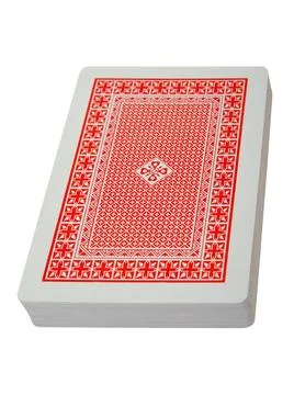Deck of playing cards Deck of playing cards, isolated on white background ... 스톡 사진
