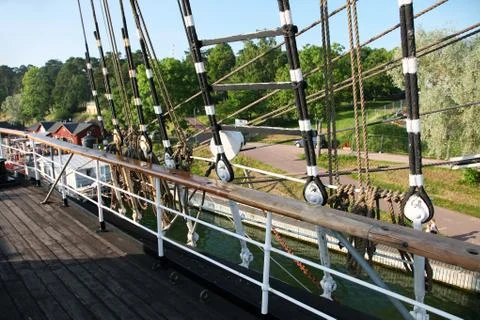 The deck of Pommern Stock Photos