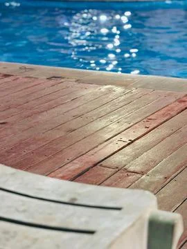 Deck by the Pool Stock Photos