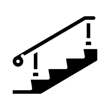 Deck posts and handrails glyph icon vector illustration Ilustración de archivo