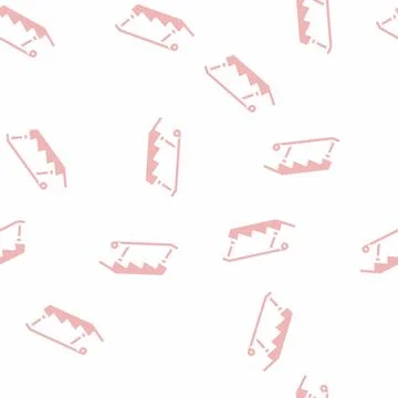 Deck posts and handrails glyph vector seamless pattern Stock Illustration