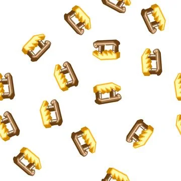 Deck posts and handrails isometric icon seamless pattern Stockillustratie