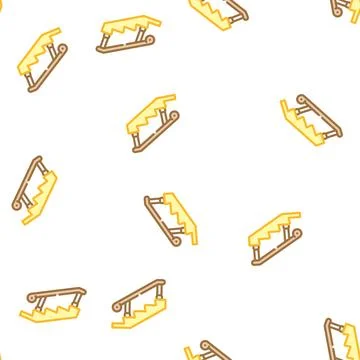 Deck posts and handrails vector seamless pattern Ilustración de archivo