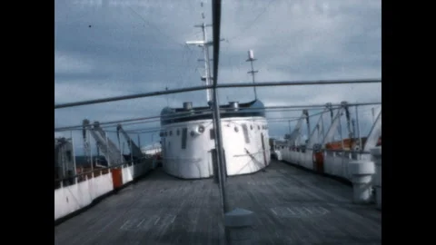Deck Rolls with the Sea 1971 Stock Footage 265030614