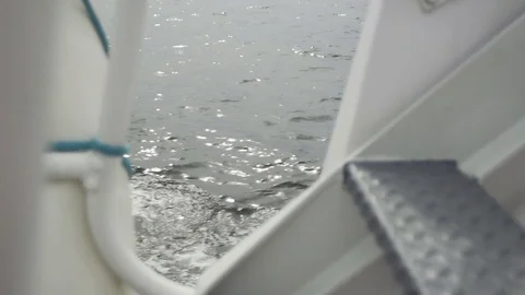 Deck ship view on water Stockbeeldmateriaal 73133477