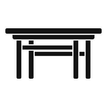 Deck table wooden icon simple vector. Park plan Stock Illustration