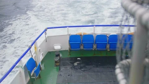 On Deck View Of Ferry Boat On Steady Sea Water in Ireland 動画素材 206791836