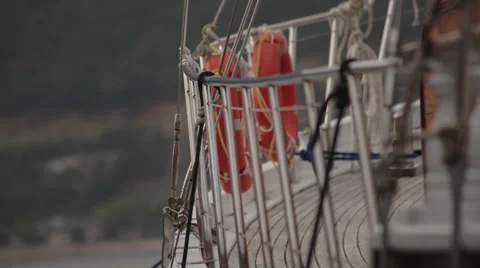 Deck of a yacht Vídeos de archivo 40605254