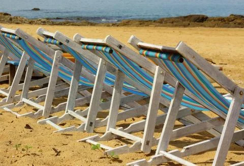 Deckchairs Stock Photos