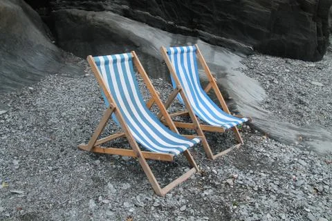 Deckchairs. Stock Photos