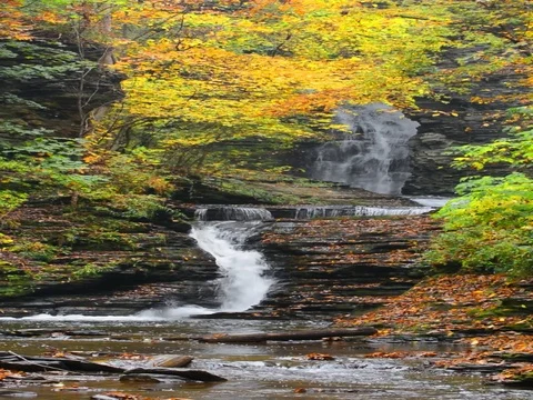 Deckertown Falls New York Stock Footage 77840913