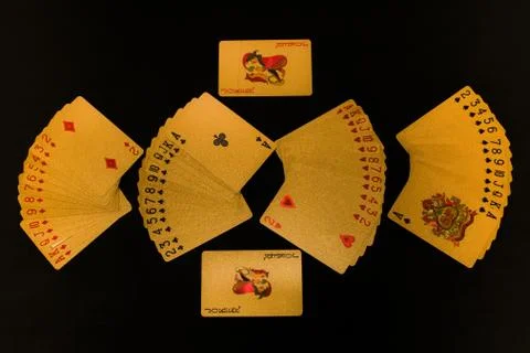 Decks on cards set on a surface Stock Photos