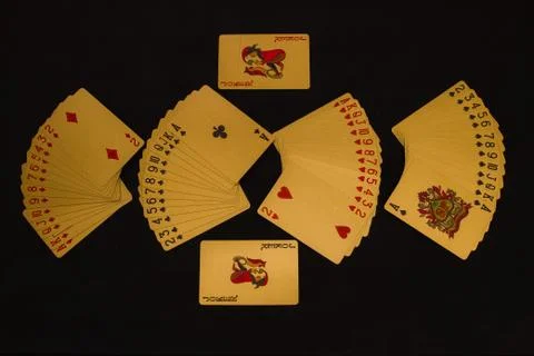 Decks on cards set on a surface Stock Photos