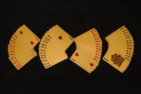 Decks on cards set on a surface Stock Photos