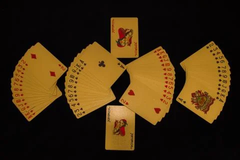 Decks on cards set on a surface Stock Photos