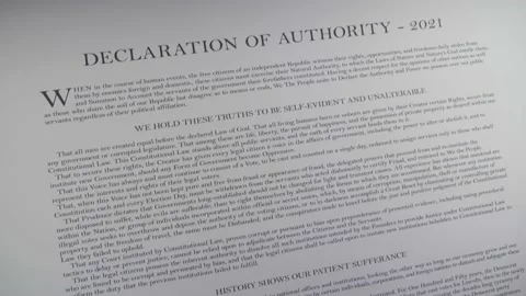 Declaration of Authority 2021 Document Washington DC Stock Footage 147005153