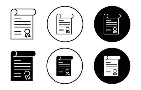 Declaration icon Outline flat Icon Stock Illustration