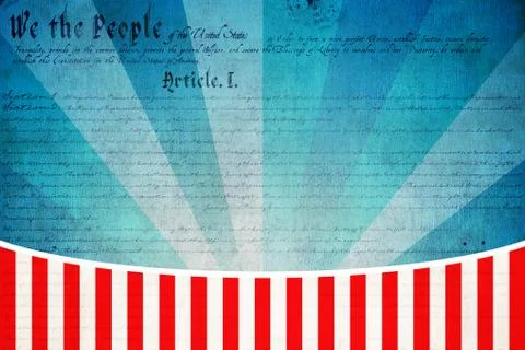 Declaration of independence against focus on line Illustrazione stock