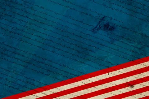 Declaration of independence against focus on line Illustrazione stock