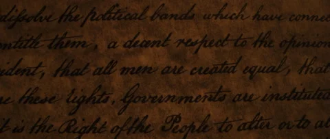 Declaration of Independence That all men are created equal is highlighted by fli Stock Footage 224931251