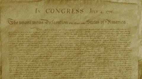 Declaration of Independence 库存影片 10816937