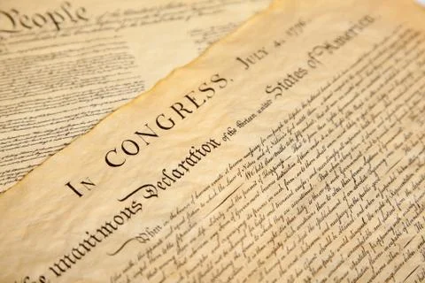 Declaration of independence Stock Photos