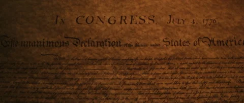 Declaration of Independence The Unanimous Declaration of the thirteen United Sta Stock Footage 224959110