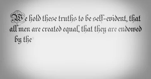 Declaration Of Independence Of USA Background Clip Video stock 129435580