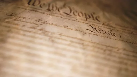 Declaration of Independence of The USA Close Up Video stock 237004850