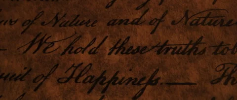 Declaration of Independence we hold these truths to be self evident by flickerin Stock Footage 224722836