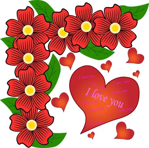 Declaration of love Stock Illustration