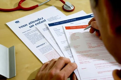 Declaration of pregnancy Stock Photos