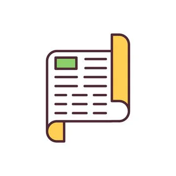 Declaration RGB color icon Illustrazione stock