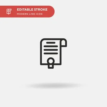 Declaration Simple vector icon. Illustration symbol design template for web m Illustrazione stock