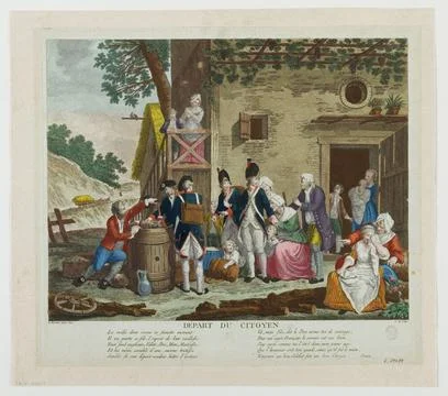 Declaration of war: Departure of the citizen C.D. According to Jean-Jacque... Stock Photos