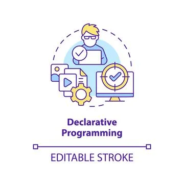 Declarative programming concept icon Illustrazione stock
