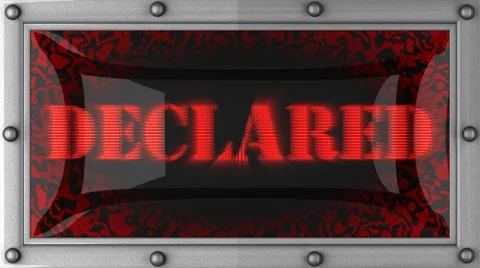 Declared on led 스톡 동영상 8693788