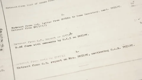 Declassified MI6 Documents About Kim Philby and Spy Ring For USSR During Cold Stock Footage 328080014